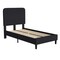 Merrick Lane Remi Platform Bed with Headboard - Upholstered Frame - 14 Wooden Slats - No Box Spring Required